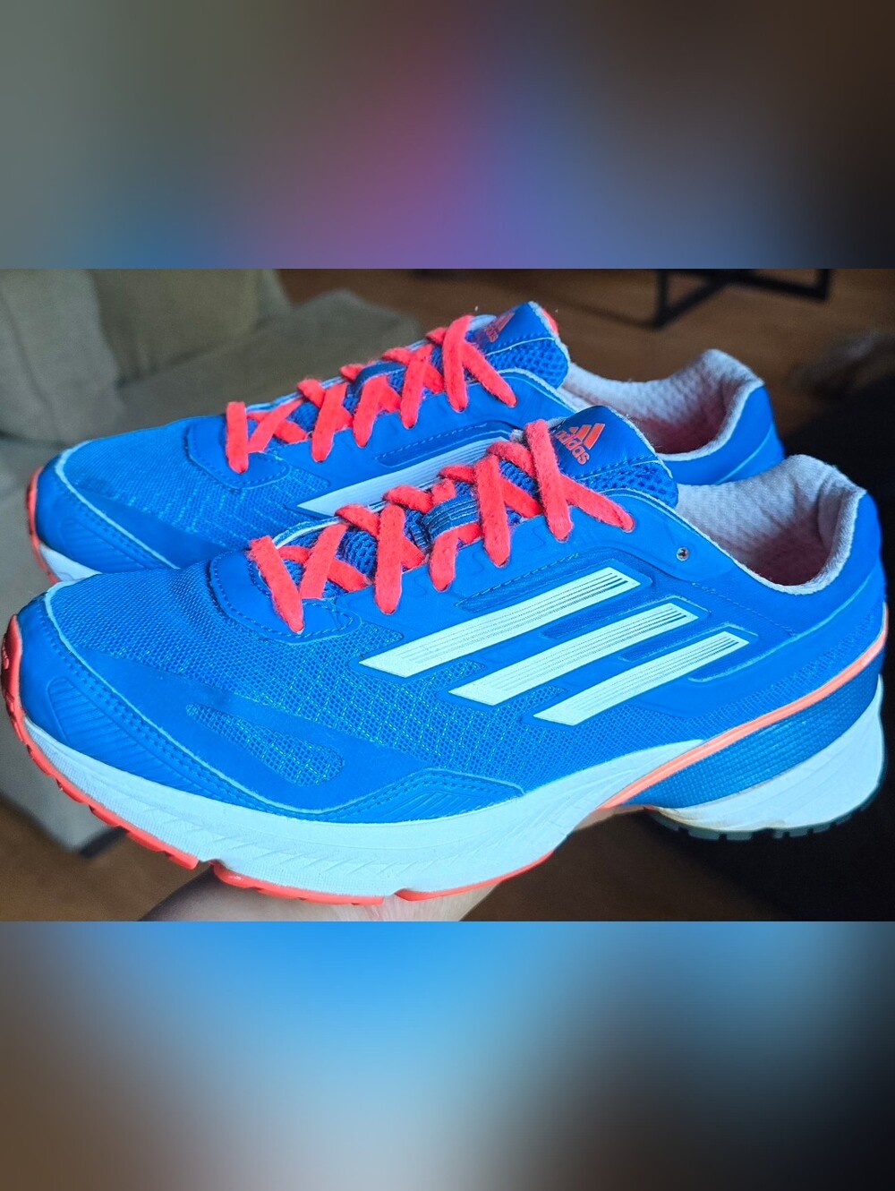 Sz 7 Women's ADIDAS ADIZERO SONIC Blue/Pink Running Shoes